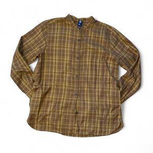 Mountain Hardwear Gold & Brown Flannel Shirt